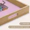 Frisdrankblikje - Bloemenpatroon - Edelstenen - Kleurrijk Dienblad Rechthoek middel -USP_HandgreepNL