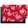 Patroon - Hartjes - Roze - Valentijn Inductie beschermer vinyl 3mm klein -3d