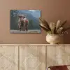 Schotse hooglander - Berg - Landschap - Bomen - Koe - Natuur PET vilt klein -sfeer4