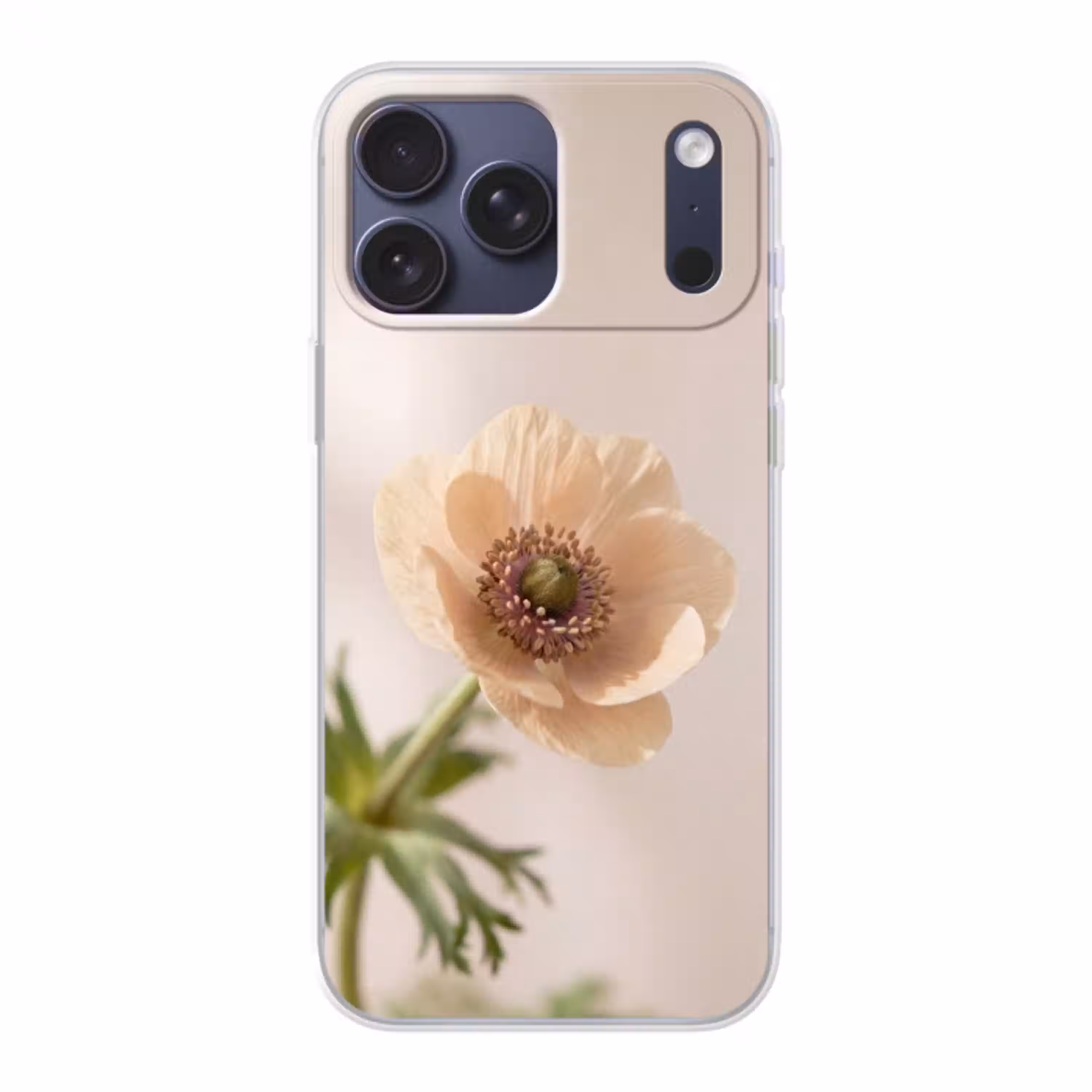 Bloem - Minimalistisch - Groen Telefoonhoesje iPhone 17 Pro Max klein -3d