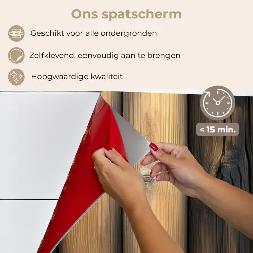 Hout - Planken - Gemengd keuken achterwand spatscherm klein -spatscherm_NL