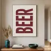 Japandi - Beer - Red - Retro Textielframe zwart klein -sfeer1