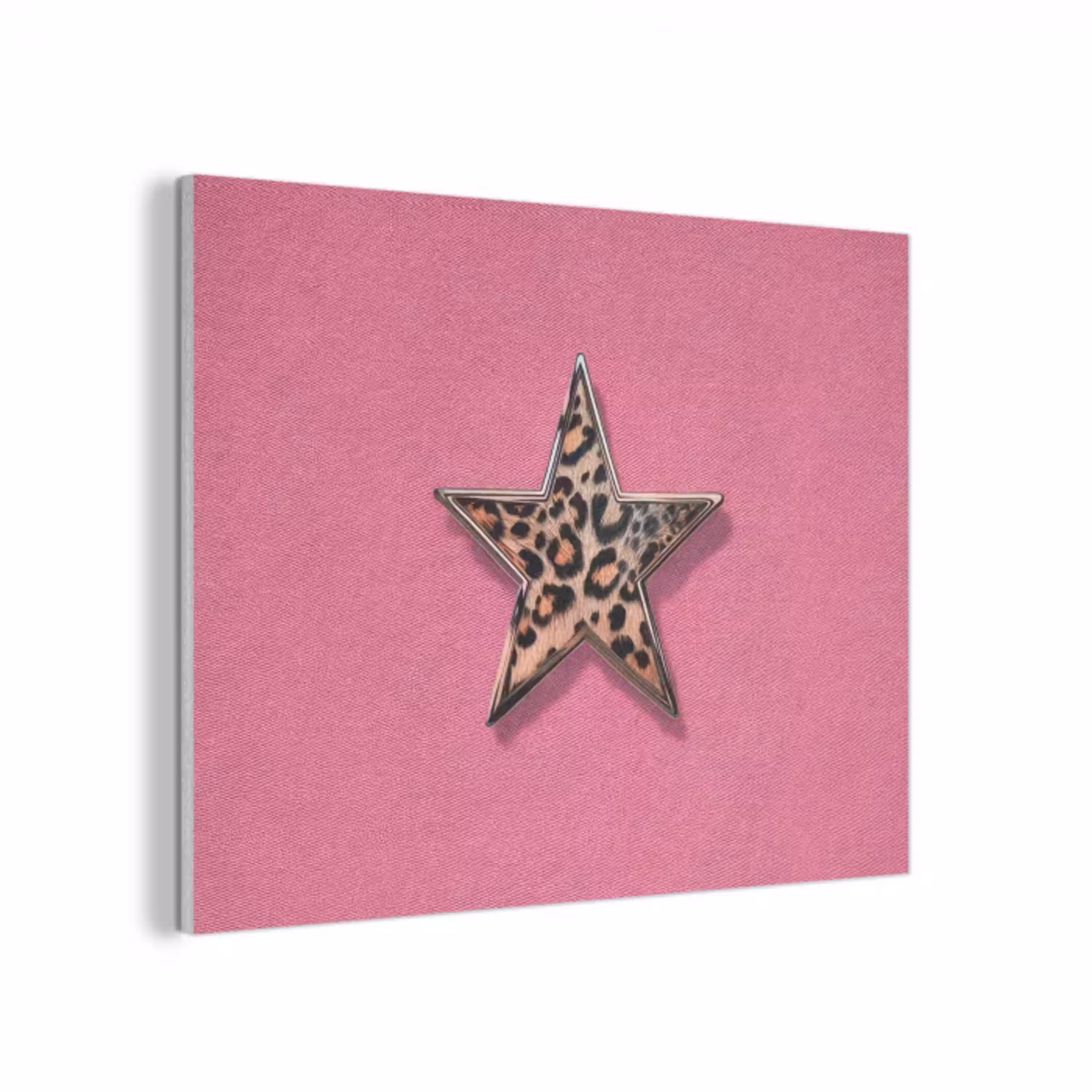 Ster - Luipaard - Print - Roze PET vilt klein -3d