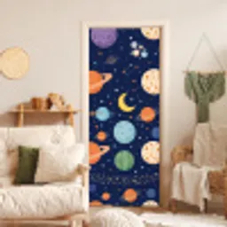 Ruimte - Planeten - Kleurrijk deurposter klein -sfeer2