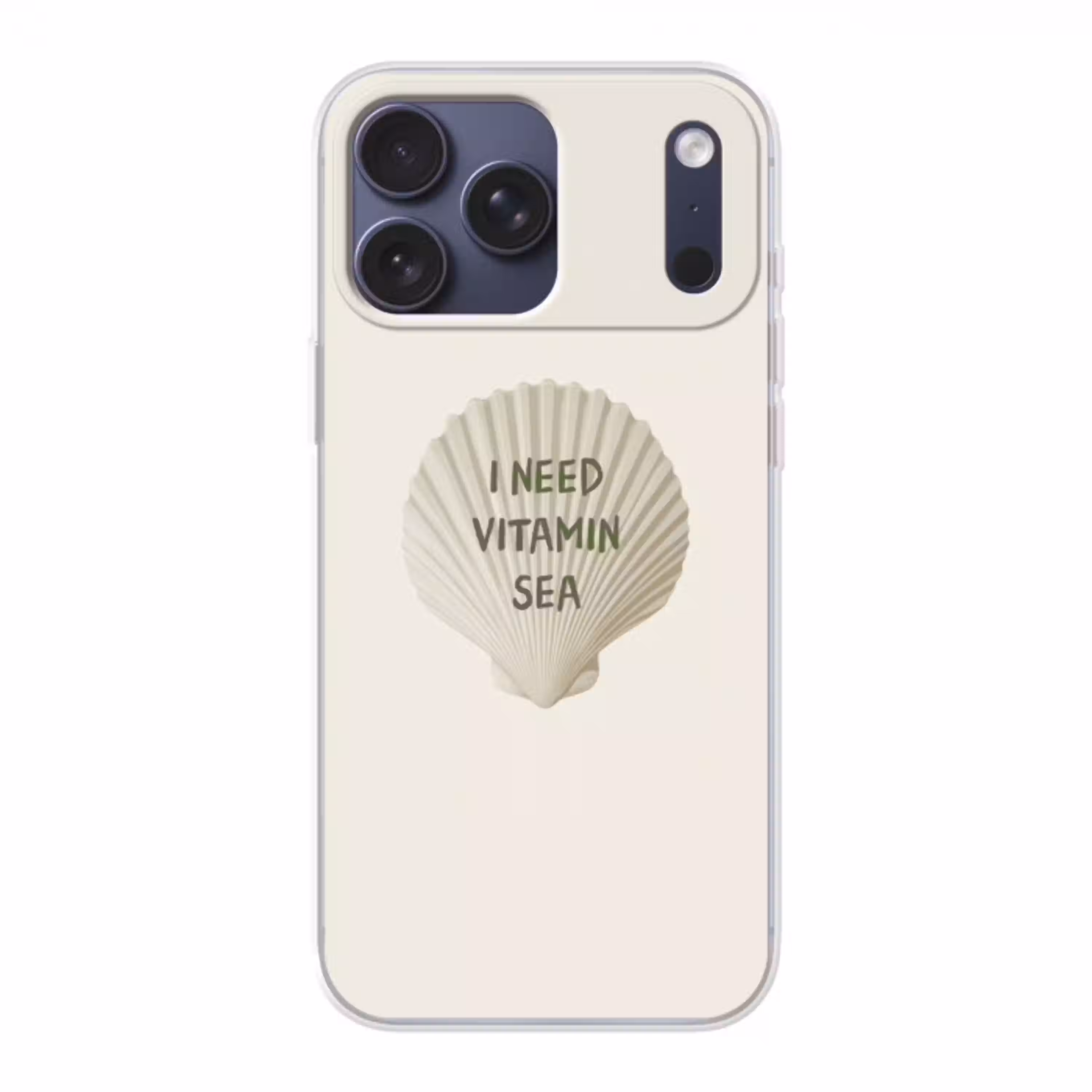 Schelp - Quote - Groen Telefoonhoesje iPhone 17 Pro Max klein -3d
