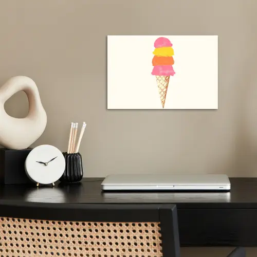 Schepijs - Hoorntje - Illustratie - Minimalistisch poster papier klein -sfeer1