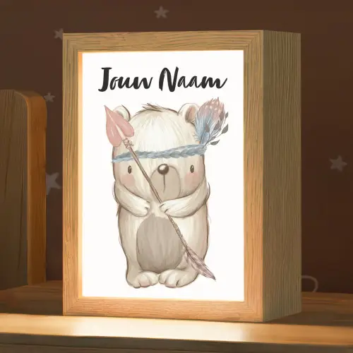 Beer - Dier - Bosdieren Light Box met kabel (Kinderlampje) klein -zzz_3d_website