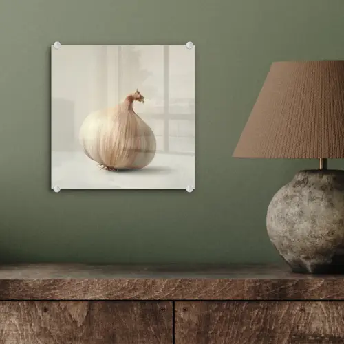 Knoflook - Natuurlijk - Beige plexiglas 5mm klein -sfeer3