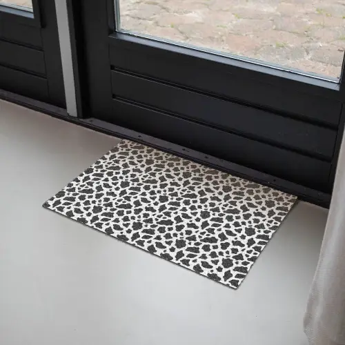 Koe - Vlekken - Patroon - Zwart Deurmat klein 898 -sfeer2