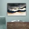 Bergen - Donkerblauw - Landschap canvas 2cm klein -sfeer4