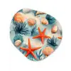 Zeesterren - Schelpen - Illustratie - Zand Wandcirkel Organisch Aluminium middel -3d