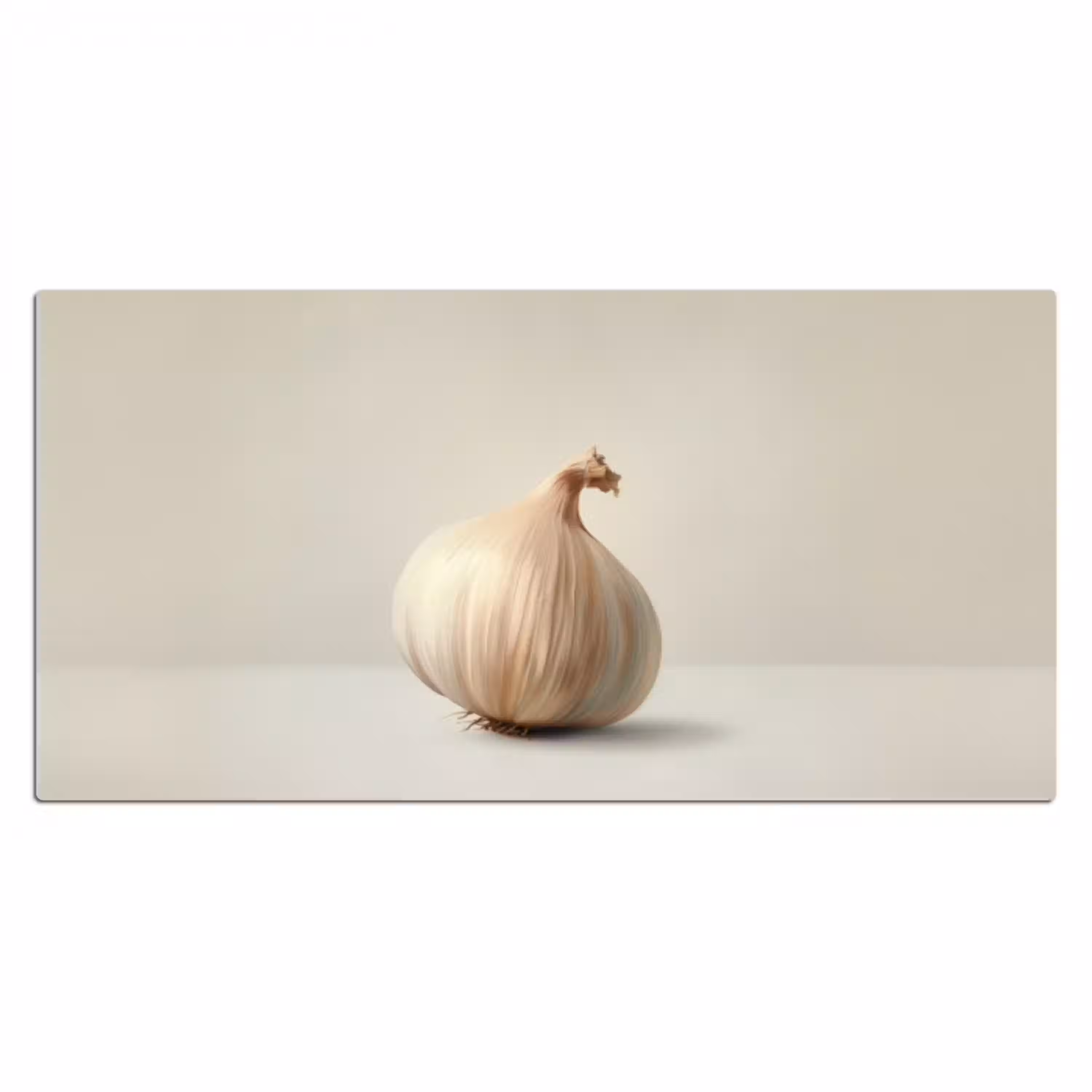 Knoflook - Natuurlijk - Beige Muismat XXL klein -3d_leeg