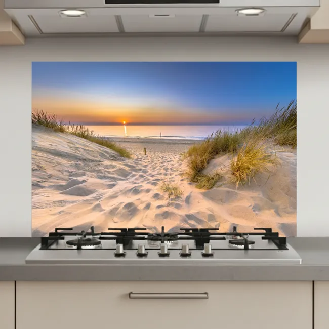 Duin - Zonsondergang - Horizon - Strand - Gras keuken achterwand spatscherm klein -3d_website