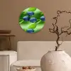 Bosbessen - Paars - Bladeren - Groen Wandcirkel kunststof plaat 5mm dik klein 188 -sfeer1