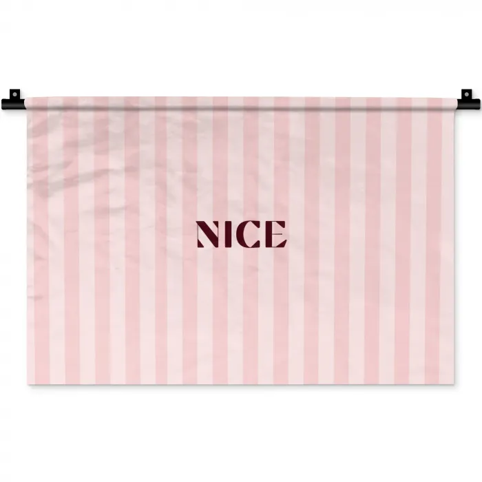 Nice - Strepen - Roze Wandkleed katoen klein -zz3d