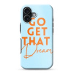Blauw - Oranje - Tekst Toughcase MagSafe Apple iPhone 17 klein -3d