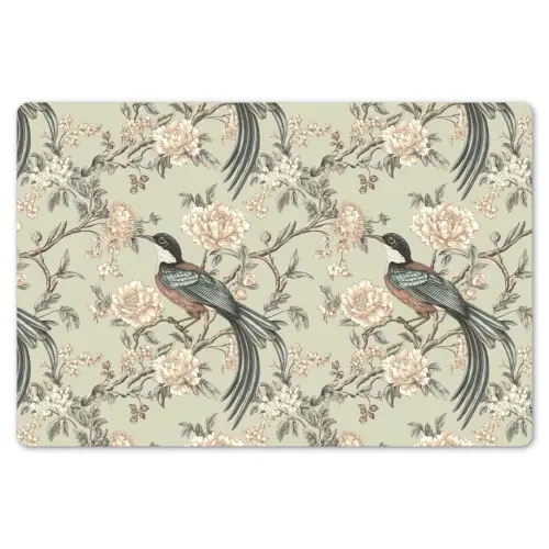 Bloem - Vogel - Kleurrijk Placemat vinyl groot 368 -zzsfeer1_Kitchenyeah-website