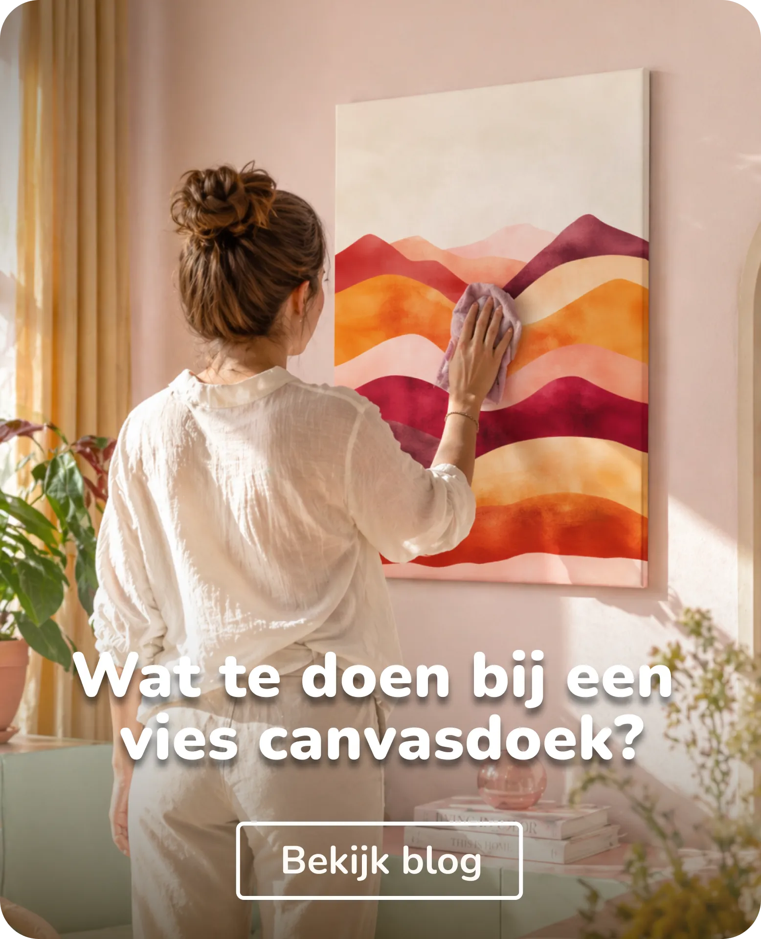 wat doen bij vies canvas