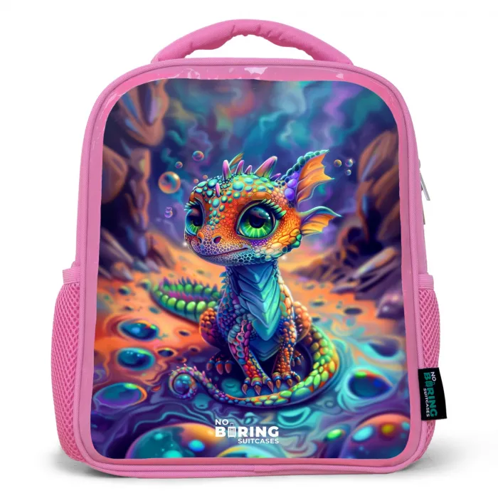 Sierlijke saffierdraak Kinderrugzak - Roze middel -3d