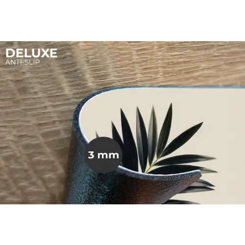 Palmblad - Subtiel - Groen - beige Placemat vinyl groot -closeup
