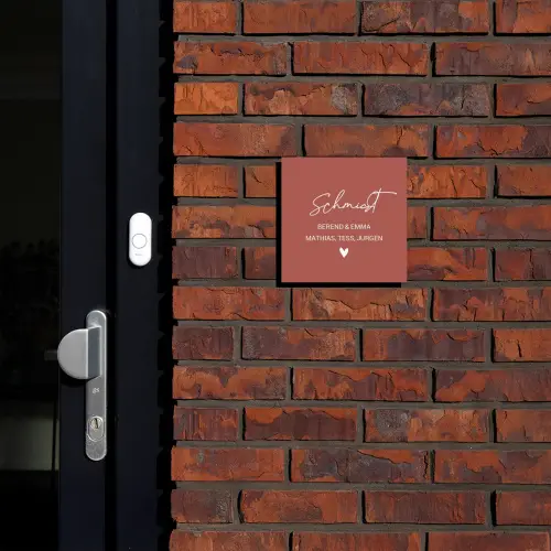 Terracotta - Sierlijk Naambord Vierkant klein -sfeer1-XS