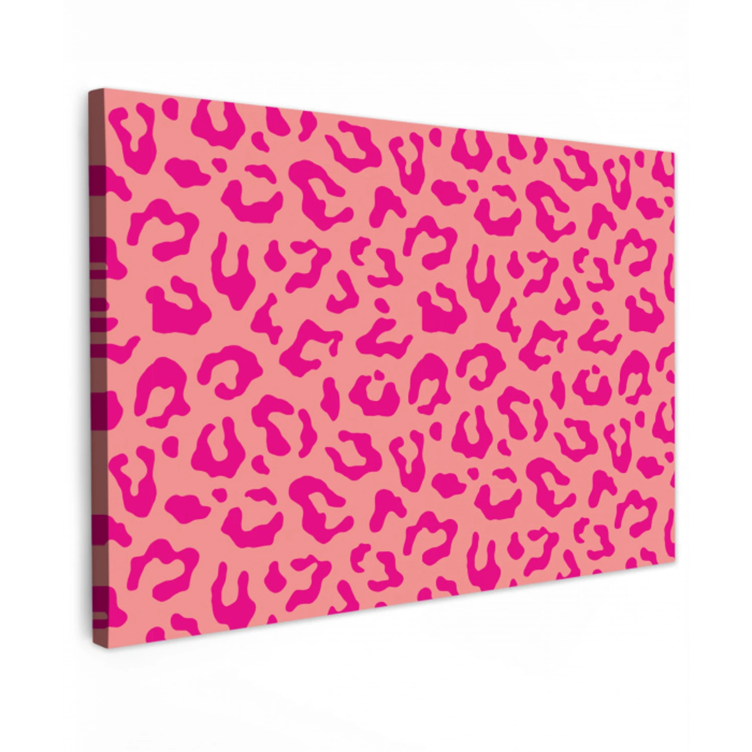 Panterprint - Roze - Dierenprint - Minimalistisch canvas 2cm klein -z3d