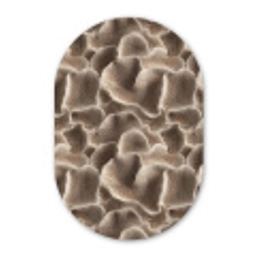 Waaiervorm - Beige - Vezel textuur Wandcirkel Ovaal Aluminium middel 839 -3d