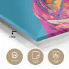 Bloemenkrans - Hagedis - Kimono - Paars plexiglas 5mm klein -sfeer2