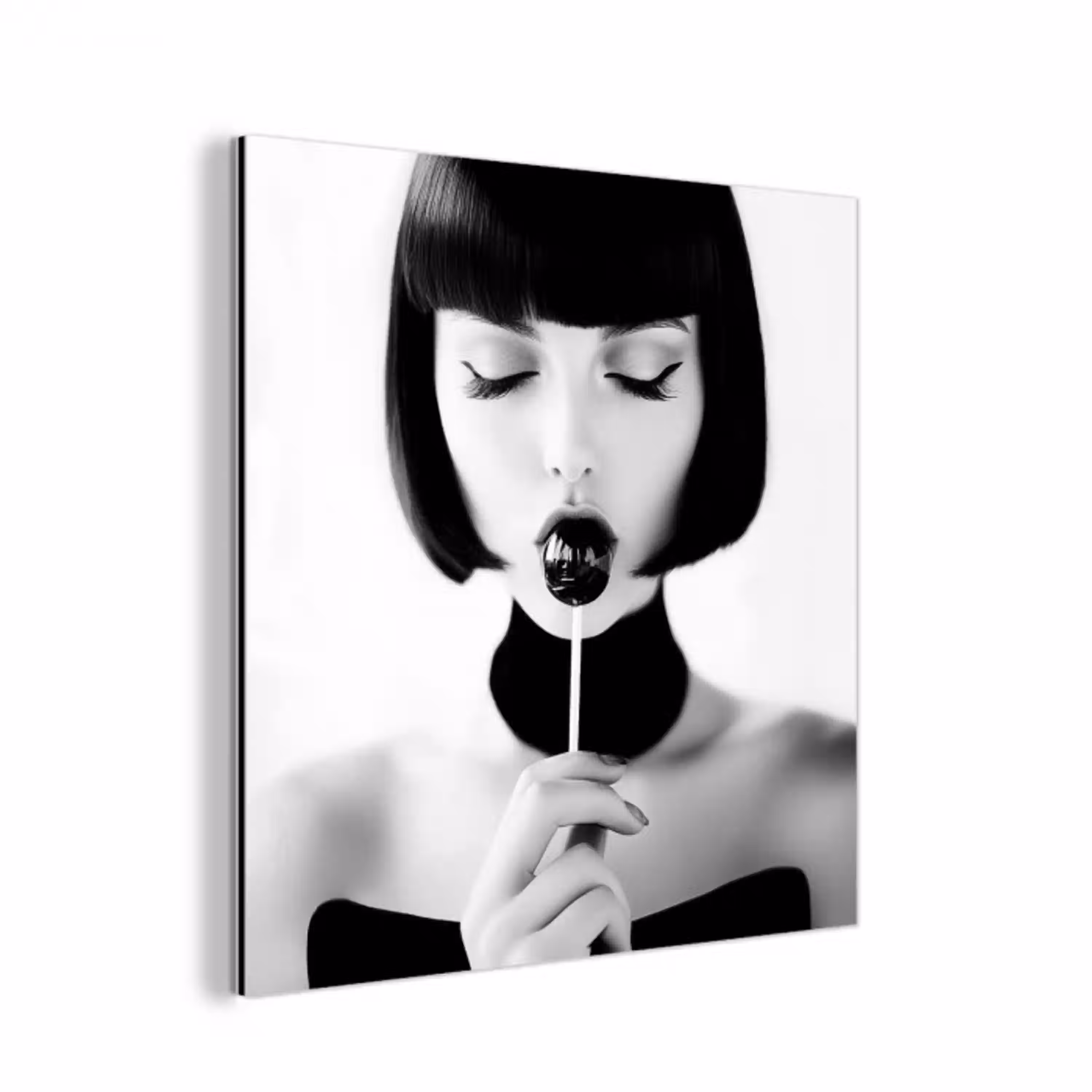 Vrouw - Lolly - Zwart - Wit aluminium wit klein -3d