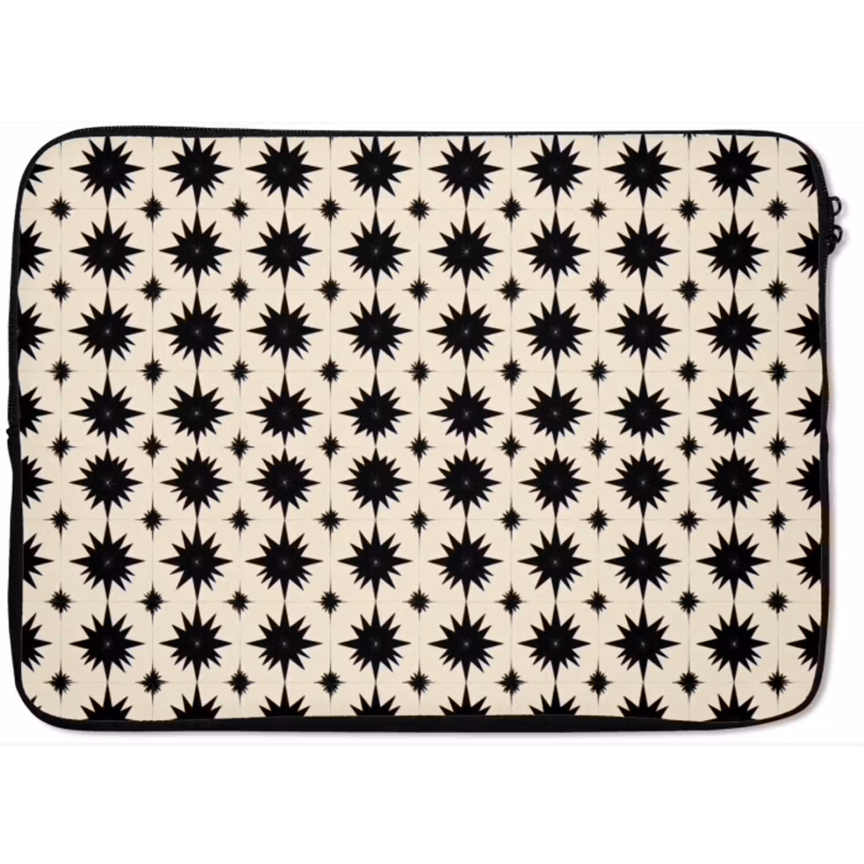 Stervormen - Geometrisch - Zwart laptophoes neopreen klein 279 -zkaufland3dotto