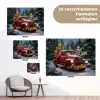 Kersttruck - Sneeuwbos - Rood tuinposter los doek klein -Xsfeer9_DE