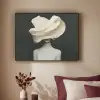 Vrouw - Beige - hoed Textielframe zwart klein -sfeer1