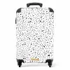 Zwarte stippen over een witte achtergrond NBS - Handbagage koffer - Kinderen Unisex middel -productfoto_recht
