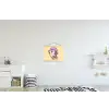 Pinguïn - Rolschaatsen - Geel - Energiek textielposter latten blank klein -kinderkamer