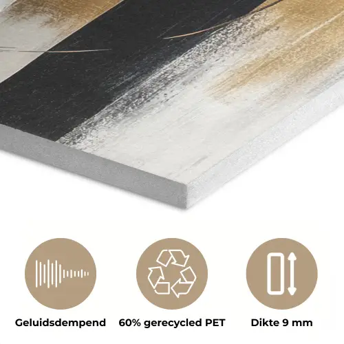 Abstract - Goud - Zilver - Vormen - Aesthetic PET vilt klein -closeup_NL