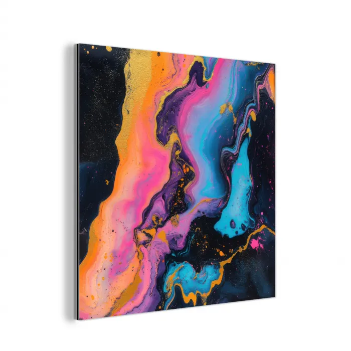 Modern - Marmer - Oranje aluminium wit klein -3d