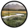 Berglandschap - Rivier - Bos Fotolijst rond zonder passe partout klein -3d