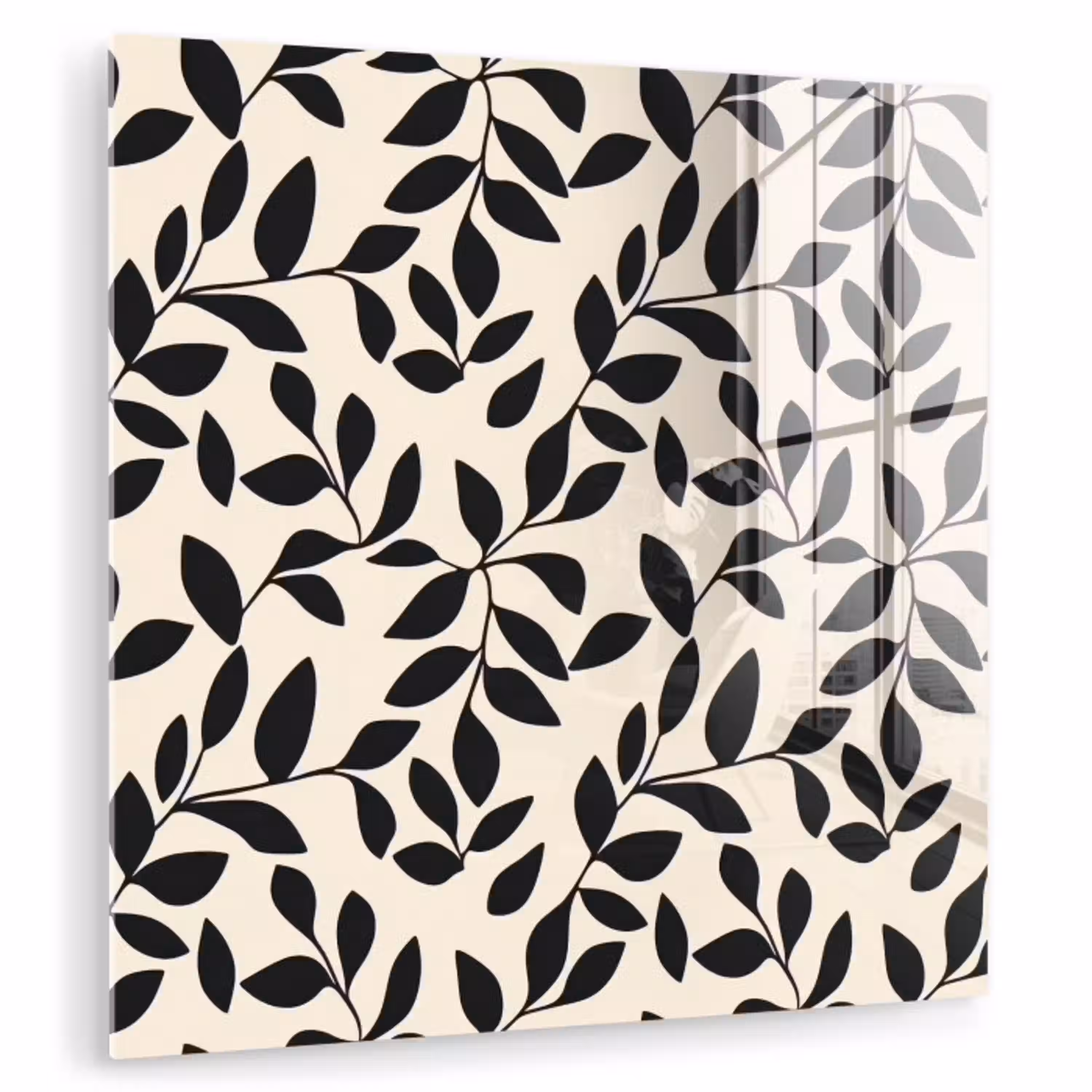 Elegant - Patroon - Zwart - Beige plexiglas 5mm klein 11 -zzzproduct_nieuw