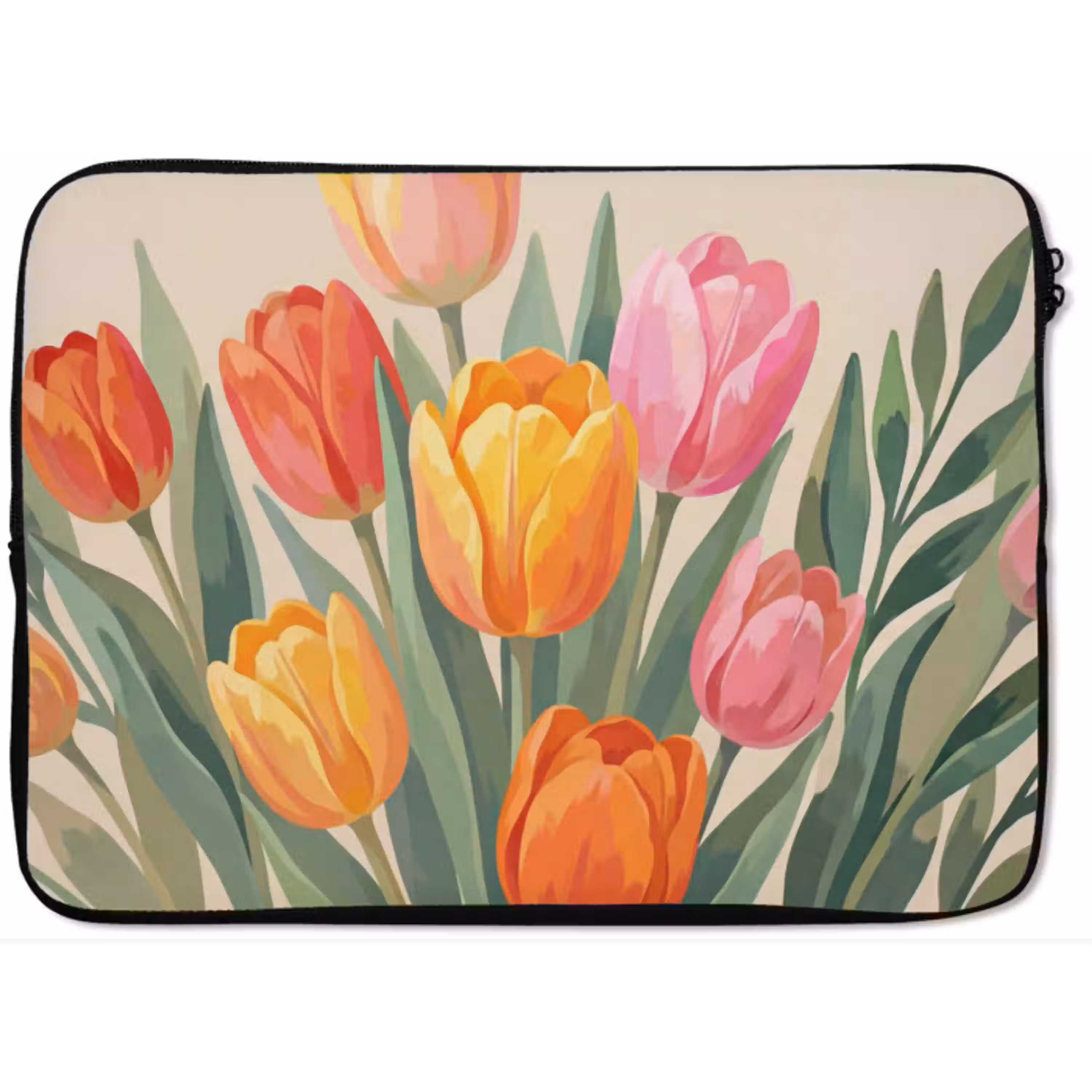 Tulpen - Abstract - Kleurrijk laptophoes neopreen klein -zkaufland3dotto
