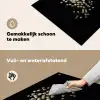 Gipskruid - Bloemetjes - Wit - Minimalistisch Inductie beschemer met haakjes middel -ky-schoon-nl