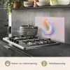 Garnaal - Subtiele structuur - Blauw - Roze keuken achterwand spatscherm klein -usp_NL