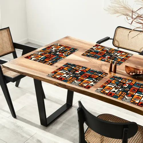 Abstract - Gezichten - Mozaïek Placemat vinyl groot -zzsfeer4_Kitchenyeah-website