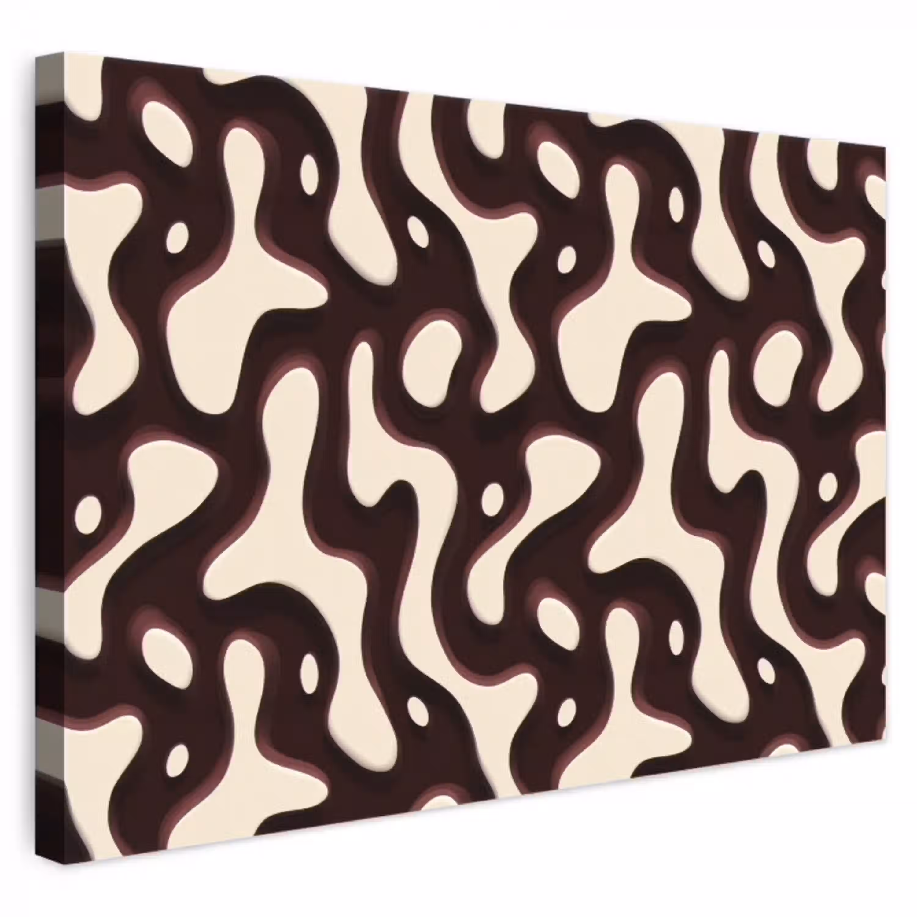 Organisch - Krachtig - Bruin canvas 2cm klein 34 -3d
