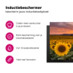 Zonnebloemen - Heuvellandschap - Geel Inductie beschermer vinyl 3mm klein -wsfeer2_website
