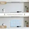 Zee - Sfeer - Blauw - Wit keuken achterwand spatscherm klein 900 -voor_na_NL