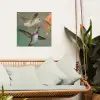 Kolibries bij Bloemen tuinposter los doek klein -sfeer7