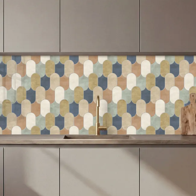 Harmonie - Patroon - Kleurrijk keuken achterwand 2 middel 871 zz_3dshopping