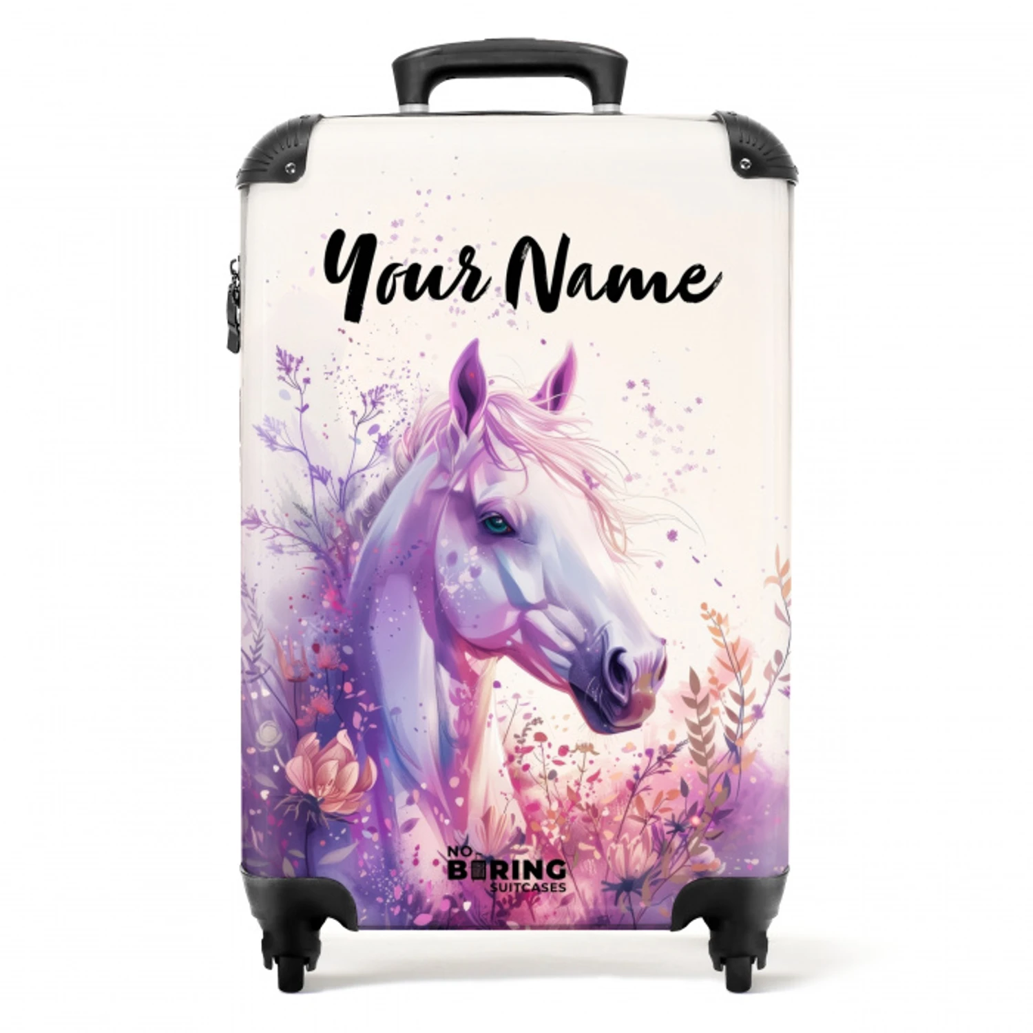 Parelachtige Pony NBS - Handbagage koffer - Kinderen Unisex middel -productfoto_recht