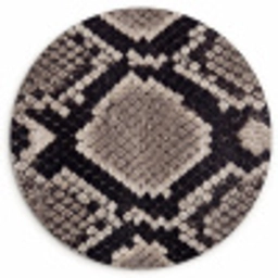 Slangenleer - Patroon - Beige Wandcirkel kunststof plaat 5mm dik klein -3d