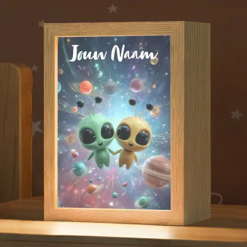 Aliens - Ruimte - Planeten Light Box met kabel (Kinderlampje) klein -zzz_3d_website